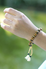 Pulsera de cuentas con múltiples piedras preciosas - Pulsera Bohemia Ajustable Con Múltiples Cuentas De Piedras Preciosas