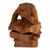 Wood sculpture, 'No Limit Experience' - Hand-Carved Inspirational Suar Wood Monkey Sculpture