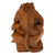 Wood sculpture, 'No Limit Experience' - Hand-Carved Inspirational Suar Wood Monkey Sculpture