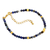 Gold-accented lapis lazuli beaded bracelet, 'Gold in the Night Sky' - 18k Gold-Accented Lapis Lazuli Beaded Bracelet from Bali