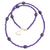 Gold-accented amethyst and cultured pearl beaded necklace, 'Purple Sweets' - 18k Gold-Accented Amethyst and Purple Pearl Beaded Necklace