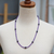 Gold-accented amethyst and cultured pearl beaded necklace, 'Purple Sweets' - 18k Gold-Accented Amethyst and Purple Pearl Beaded Necklace