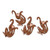 Wood ornaments, 'Joyful Jungle' (set of 4) - Set of 4 Hand-Carved Albesia Wood Monkey Ornaments from Bali
