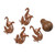 Wood ornaments, 'Joyful Jungle' (set of 4) - Set of 4 Hand-Carved Albesia Wood Monkey Ornaments from Bali