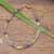 Gold-accented fluorite beaded bracelet, 'Enchanted Gold' - 18k Gold-Accented Brass and Fluorite Beaded Bracelet
