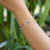 Gold-accented fluorite beaded bracelet, 'Enchanted Gold' - 18k Gold-Accented Brass and Fluorite Beaded Bracelet