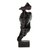 Resin sculpture, 'Silent Art' - Javanese Artisan-Made Resin Sculpture in Dark Copper Hues