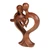 Wood sculpture, 'Forever in Love' - Fair Trade Handmade Romantic Suar Wood Sculpture from Bali