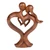 Wood sculpture, 'Forever in Love' - Fair Trade Handmade Romantic Suar Wood Sculpture from Bali