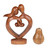 Wood sculpture, 'Through Thick and Thin' - Hand-Carved Semi-Abstract Heart-Shaped Suar Wood Sculpture (image 2j) thumbail