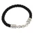 Sterling silver pendant bracelet, 'Hero of Islands' - Balinese Artisan-Made Black Sterling Silver Pendant Bracelet