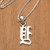 Sterling silver pendant necklace, 'Letter Y' - Classic Polished Sterling Silver Letter Y Pendant Necklace