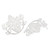 Sterling silver button earrings, 'Queen of Paradise' - Classic Floral Sterling Silver Button Earrings Made in Bali