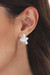 Sterling silver button earrings, 'Queen of Paradise' - Classic Floral Sterling Silver Button Earrings Made in Bali