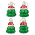 Wood ornaments, 'Santa Pines' (set of 4) - Christmas-Themed Set of 4 Albesia Wood Santa Pine Ornaments