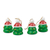 Wood ornaments, 'Santa Pines' (set of 4) - Christmas-Themed Set of 4 Albesia Wood Santa Pine Ornaments