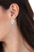 Blue topaz dangle earrings, 'Loyal Staghorn' - Leaf-Themed Five-Carat Blue Topaz Dangle Earrings from Bali