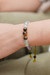 Pulsera de cuentas de fluorita y ojo de tigre - Pulsera balinesa hecha a mano con cuentas de fluorita y ojo de tigre