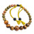 Pulsera de cuentas de unakita y ojo de tigre - Pulsera bohemia de cuentas de unakita y ojo de tigre de Bali