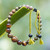 Pulsera de cuentas de unakita y ojo de tigre - Pulsera bohemia de cuentas de unakita y ojo de tigre de Bali