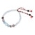 Pulsera con colgante de cuentas de múltiples piedras preciosas para hombre - Pulsera con colgante de múltiples piedras preciosas Tridatu de yoga para hombre azul
