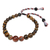 Men's multi-gemstone beaded pendant bracelet, 'Tridatu Protection' - Yoga Tridatu Men's Onyx Tiger's Eye Unakite Pendant Bracelet