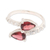 Garnet cocktail ring, 'Passionate Core' - High-Polished Six-Carat Natural Pear Garnet Cocktail Ring