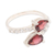 Garnet cocktail ring, 'Passionate Core' - High-Polished Six-Carat Natural Pear Garnet Cocktail Ring