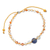 Multi-gemstone beaded bracelet, 'Jubilant Clarity' - Fair Trade Golden Multi-Gemstone Beaded Bracelet from Bali