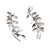 Sterling silver ear climber earrings, 'Orchid Leaves' - Nature-Themed Leafy Sterling Silver Ear Climber Earrings