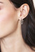 Sterling silver ear climber earrings, 'Orchid Leaves' - Nature-Themed Leafy Sterling Silver Ear Climber Earrings