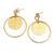 Gold-plated dangle earrings, 'Victorious Earth' - Semi-Abstract Polished and Hammered 18k Gold-Plated Earrings