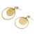 Gold-plated dangle earrings, 'Victorious Earth' - Semi-Abstract Polished and Hammered 18k Gold-Plated Earrings