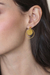 Gold-plated dangle earrings, 'Victorious Earth' - Semi-Abstract Polished and Hammered 18k Gold-Plated Earrings