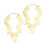 Gold-plated hoop earrings, 'Balinese Puissance' - Balinese Handmade Polished 18k Gold-Plated Hoop Earrings