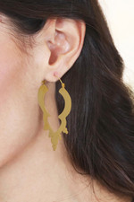 Gold-plated hoop earrings, 'Balinese Puissance' - Balinese Handmade Polished 18k Gold-Plated Hoop Earrings