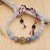 Pulsera de cuentas de aguamarina y amatista - Pulsera ajustable con cuentas de aguamarina y amatista de Bali