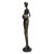 Resin sculpture, 'Glorious Dame' - Folk Art Golden and Black Resin Sculpture of Javanese Woman