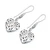 Sterling silver dangle earrings, 'Desire of Bali' - Polished and Oxidized Heart Sterling Silver Dangle Earrings