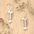 Sterling silver dangle earrings, 'Luck of the Sea' - Marine-Themed Sterling Silver Fish Skeleton Dangle Earrings