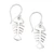 Sterling silver dangle earrings, 'Luck of the Sea' - Marine-Themed Sterling Silver Fish Skeleton Dangle Earrings