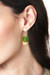 Hand-painted dangle earrings, 'Classic Cactus' - Warm-Toned Naïf Cactus-Themed Hand-Painted Dangle Earrings