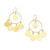 Gold-plated chandelier earrings, 'Moon Dame' - Balinese-Made Folk Art 18k Gold-Plated Chandelier Earrings thumbail