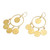 Gold-plated chandelier earrings, 'Moon Dame' - Balinese-Made Folk Art 18k Gold-Plated Chandelier Earrings (image 2b) thumbail