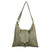 Leather hobo handbag, 'Olive Anyaman' - Handcrafted Leather Hobo Handbag in Olive Green from Bali