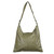 Leather hobo handbag, 'Olive Anyaman' - Handcrafted Leather Hobo Handbag in Olive Green from Bali