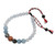 Pulsera con colgante de cuentas de múltiples piedras preciosas para hombre - Pulsera Tridatu de ónix, arenisca, obsidiana y aguamarina para hombre