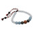 Pulsera con colgante de cuentas de múltiples piedras preciosas para hombre - Pulsera Tridatu de ónix, arenisca, obsidiana y aguamarina para hombre