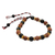 Men's multi-gemstone beaded wristband bracelet, 'Tridatu Awareness' - Obsidian Sandstone Onyx Beaded Yoga Tridatu Men's Bracelet