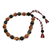 Men's multi-gemstone beaded wristband bracelet, 'Tridatu Awareness' - Obsidian Sandstone Onyx Beaded Yoga Tridatu Men's Bracelet